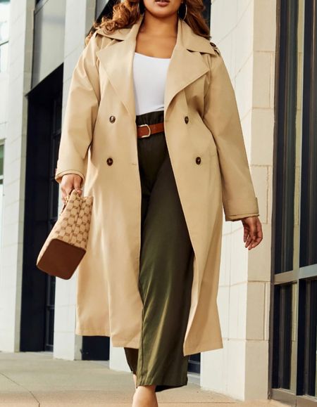 Plus size trench coat 

#LTKplussize