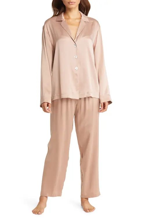 Lunya Washable Silk Pajamas in Otium Tan at Nordstrom, Size Large | Nordstrom