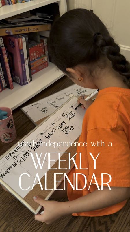 This weekly dry erase calendar helps us encourage the kids to practice independence. Having them write down their weekly schedule and activities is such a good habit to form early! We got this calendar from Amazon and it’s been wonderful.

#LTKkids #LTKfamily #LTKSeasonal