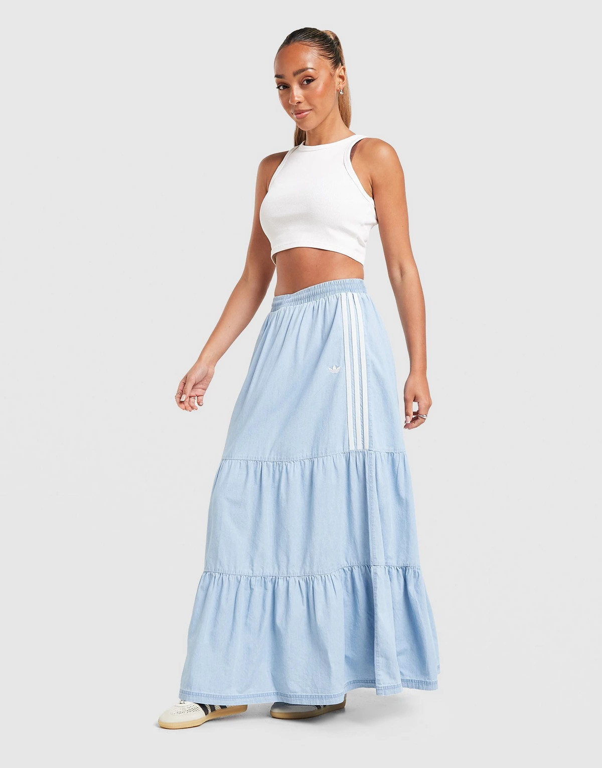 Multicolor adidas Originals Denim Long Skirt | JD Sports UK | JD Sports (UK)