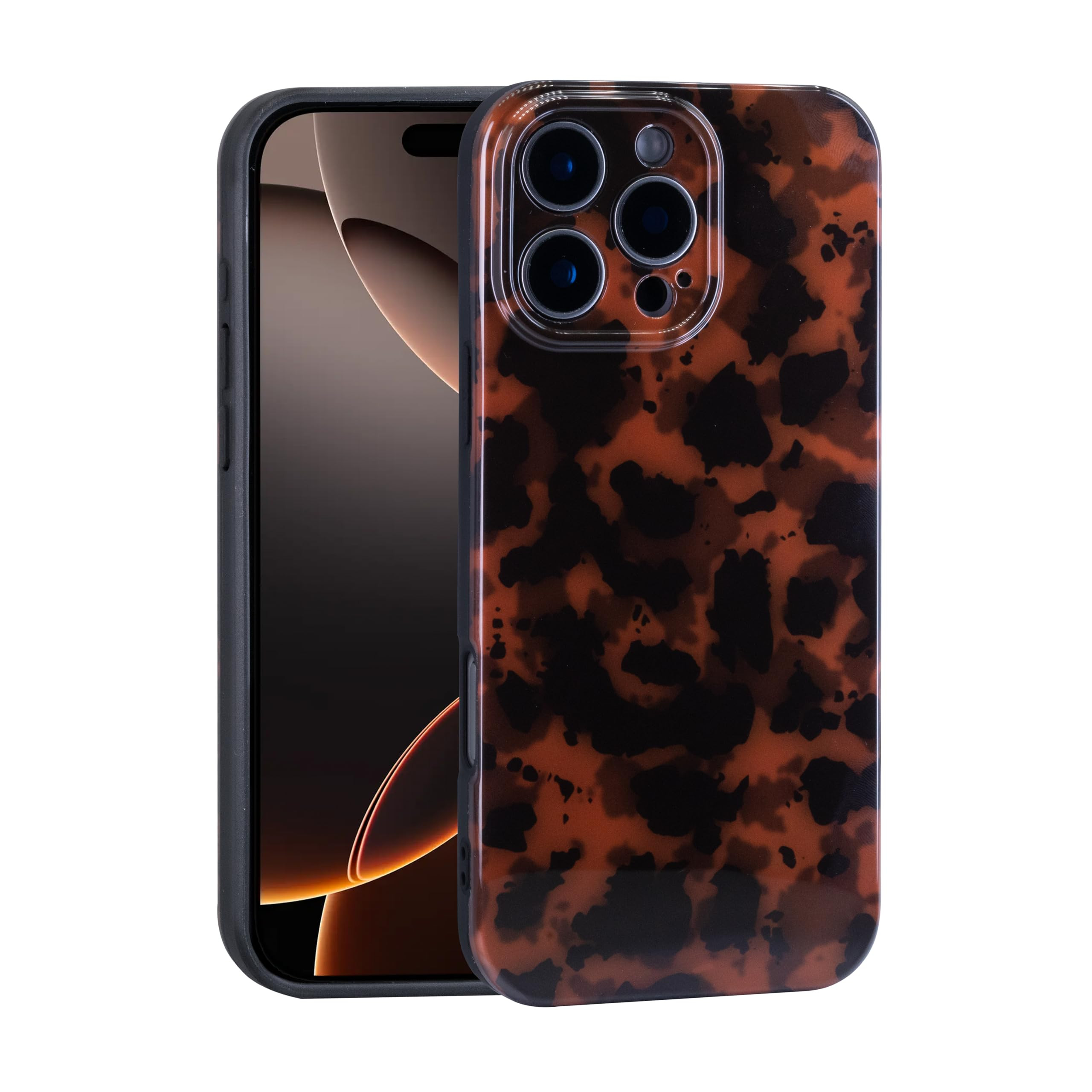 Phone Case for iPhone 16 Pro, Lightweight Tortoiseshell TPU Slim Phone Cover for Women, Drop Prot... | Amazon (US)