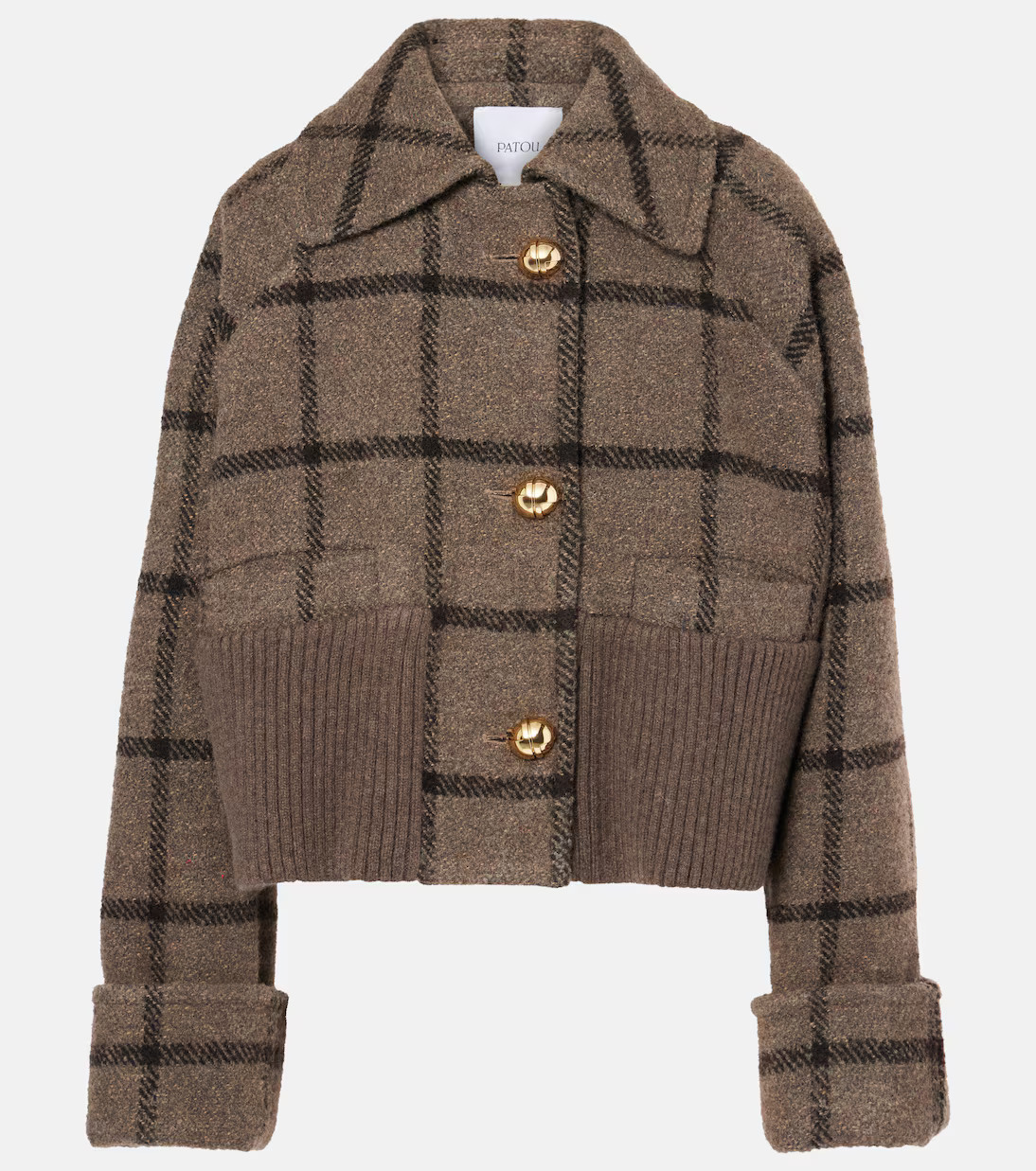 Oversized checked wool-blend jacket | Mytheresa (INTL)