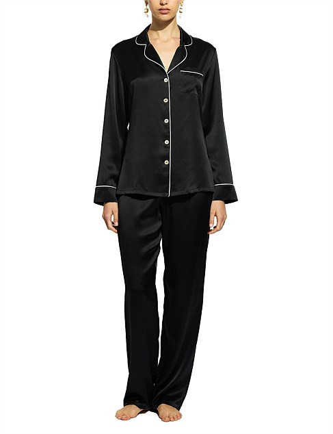 fine finishes long sleeve pant pyjama set | David Jones (Australia & New Zealand)