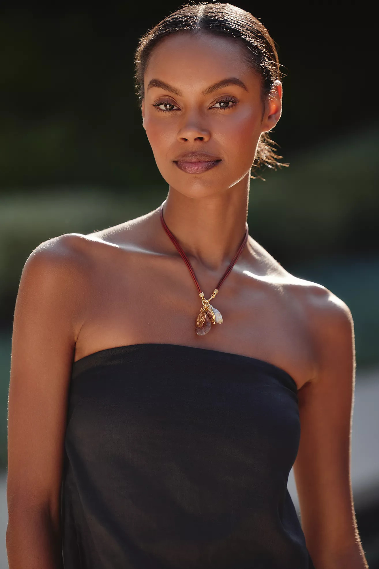 LSPACE Tessa Linen Strapless Open-Back Top | Anthropologie (US)