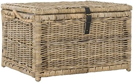 happimess Caden 30" Wicker Storage Trunk, Natural | Amazon (US)