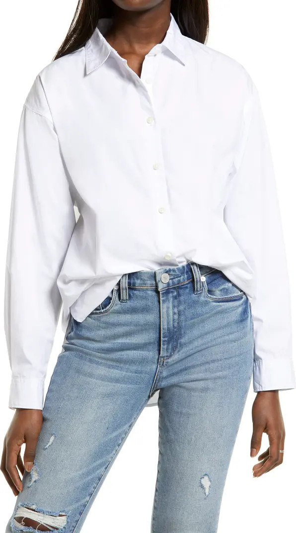 Oversize Poplin Button-Up ShirtTHREAD & SUPPLY | Nordstrom