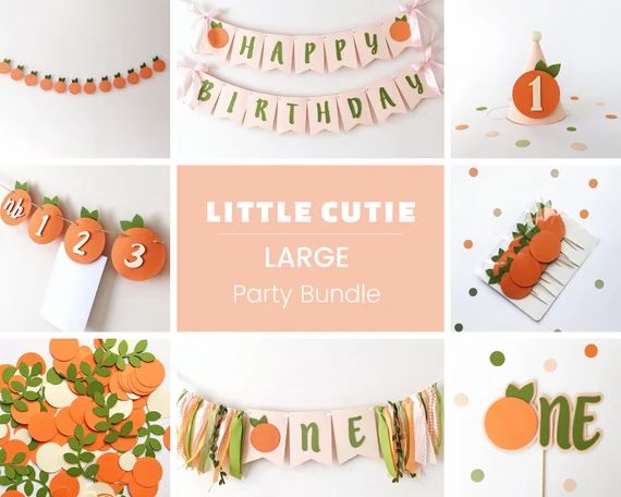 Little Cutie 1st Birthday Party Bundle Orange Themed First | Etsy | Etsy (US)