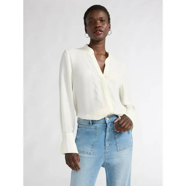 Scoop Women's Surplus Bodysuit with Lace Trim, Sizes XS-XL | Walmart (US)