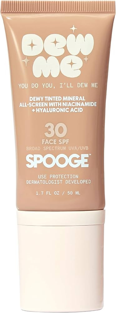 Dew Me Mineral All-Screen - Tinted SPF 30 Face Sunscreen with Hyaluronic Acid + Niacinamide for G... | Amazon (US)