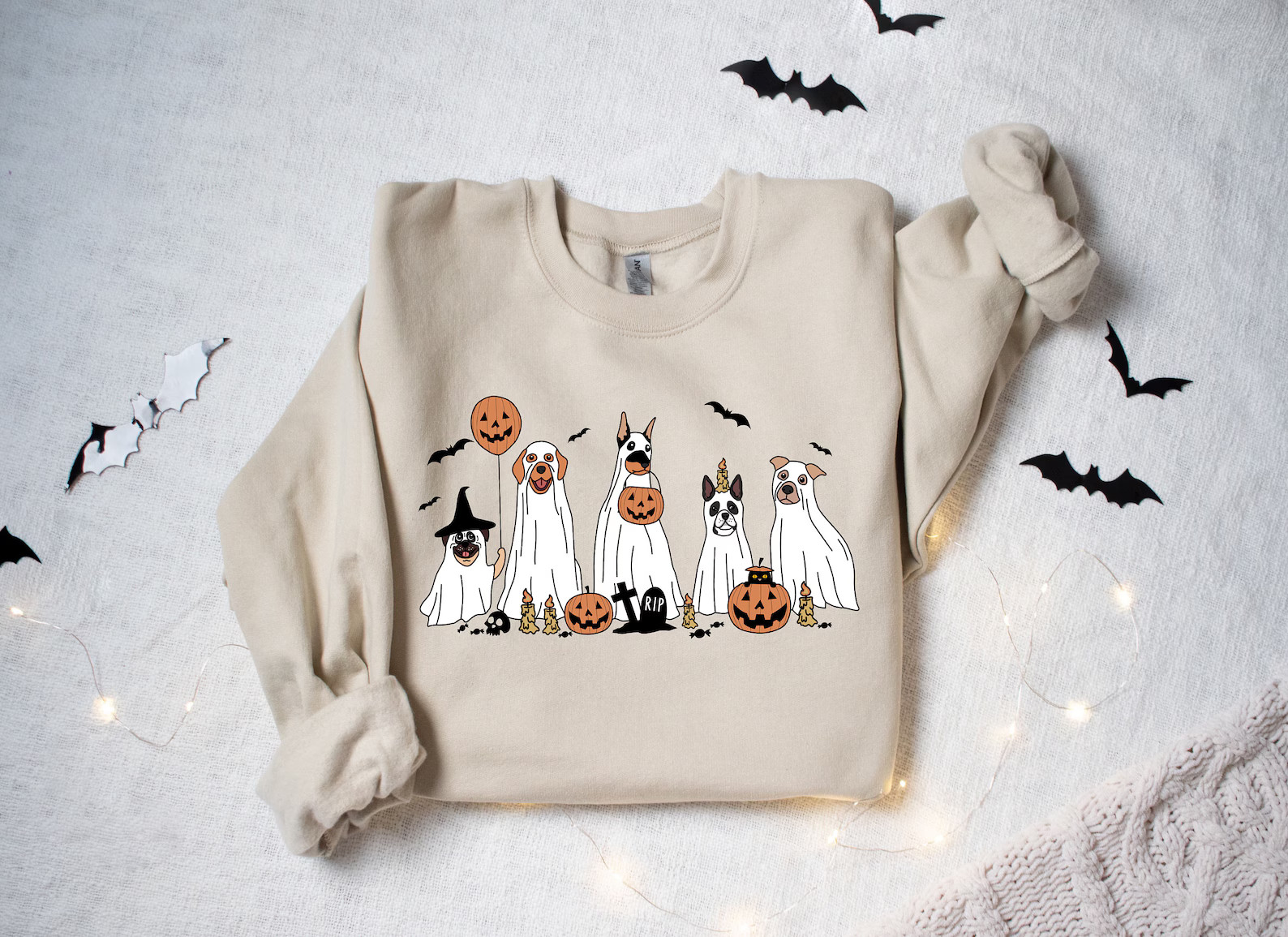 Halloween Sweatshirt, Halloween Sweater,2023 Happy Halloween, Retro Spooky Season, Ghost Sweatshi... | Etsy (US)