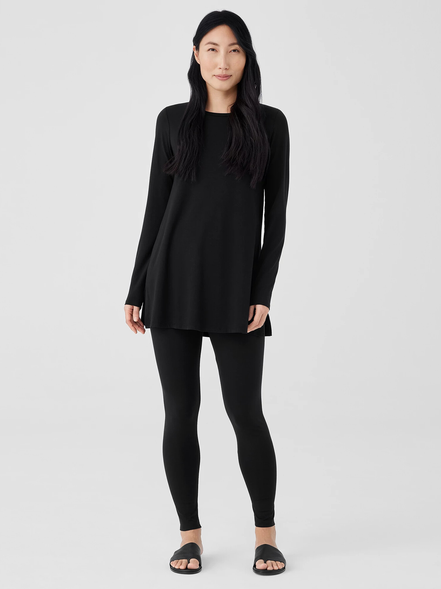 Stretch Jersey Knit Leggings | Eileen Fisher