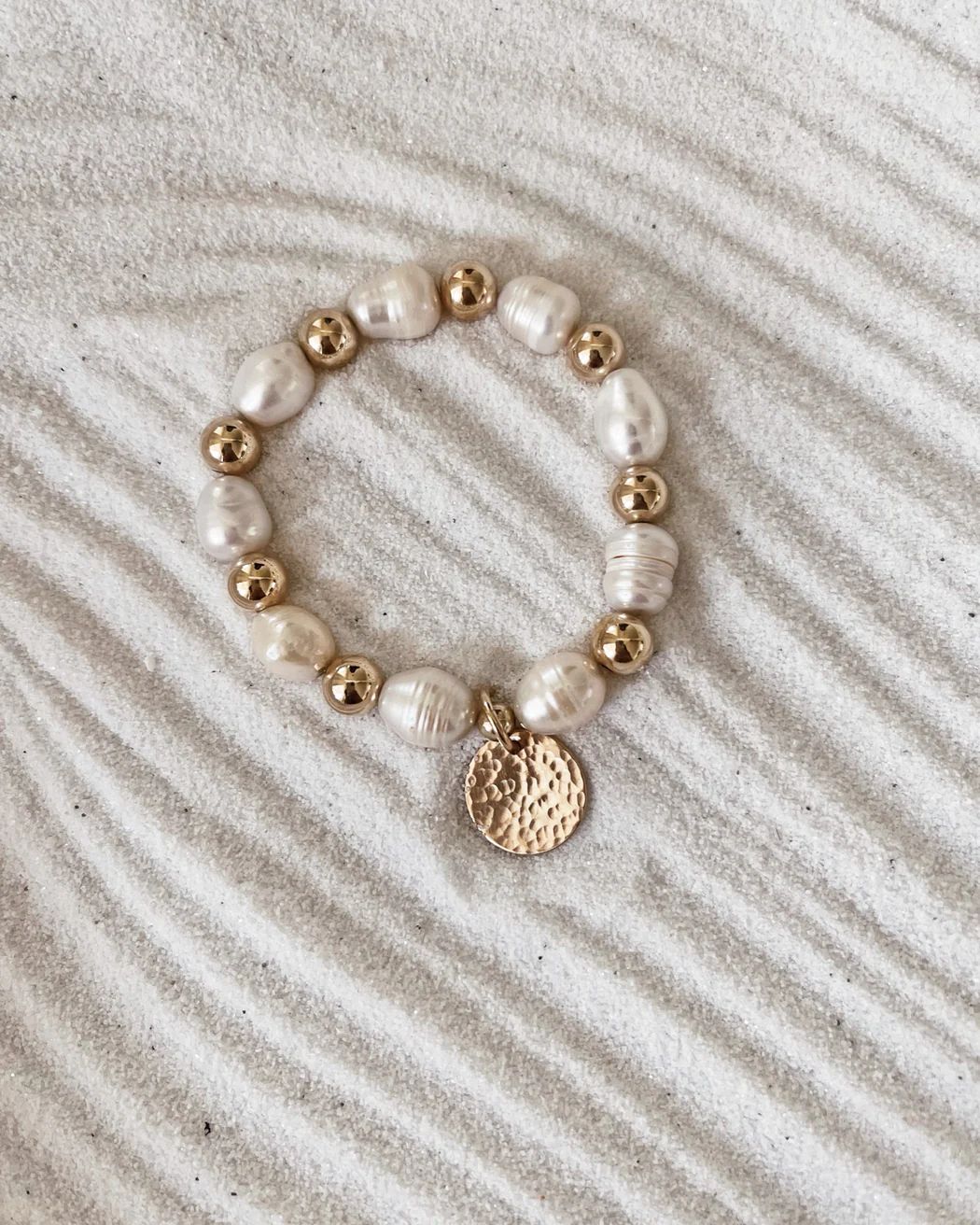 Fresh Water Pearl BraceletWith Coin | Stylin by Aylin