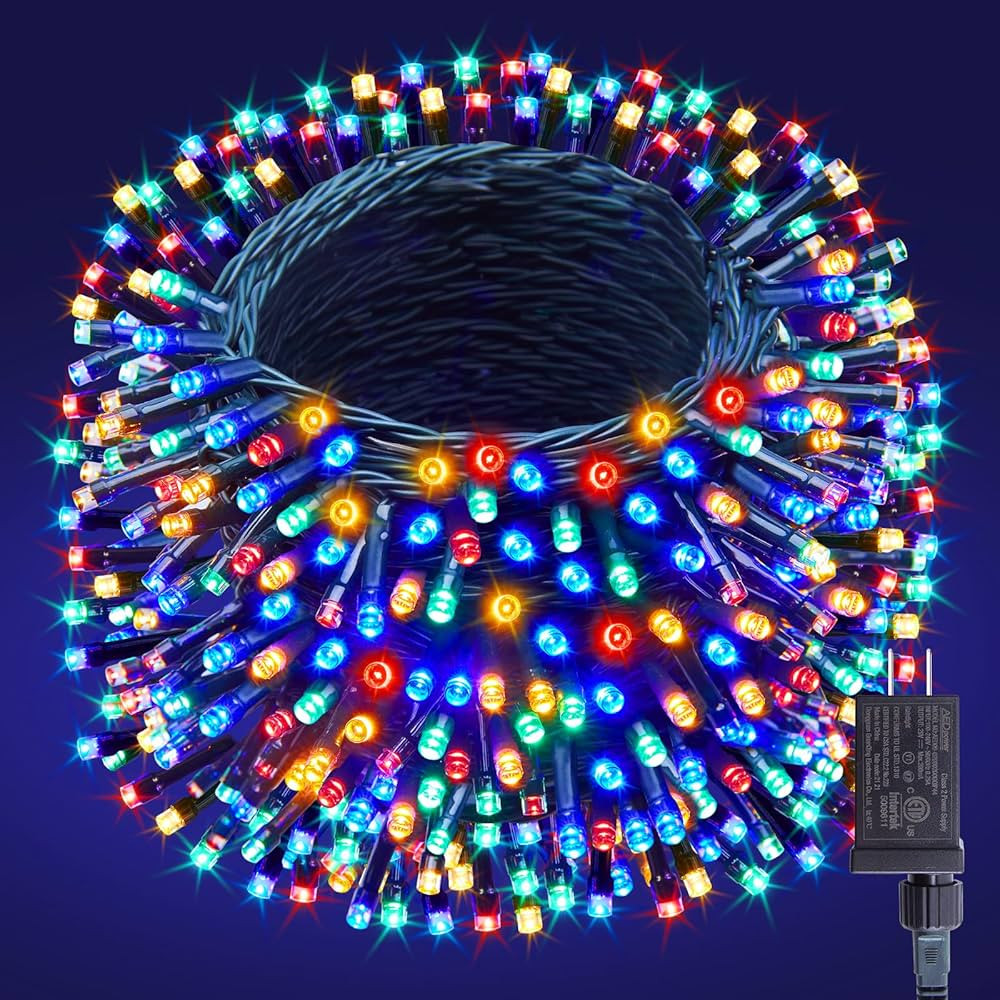 Christmas Lights 66FT 200 LED String Lights with 8 Modes Connectable Waterproof Plug-in Twinkle F... | Amazon (US)