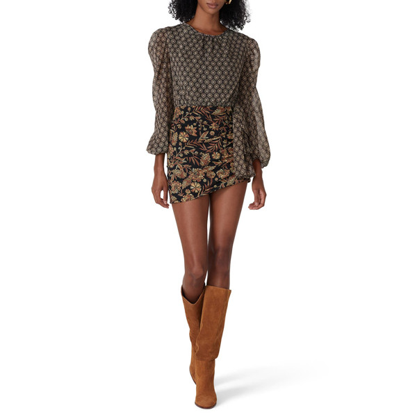 Misa Los Angeles Amber Paisley Print Dress brown-print | Rent the Runway