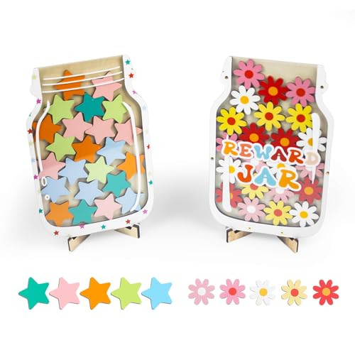 2pcs Magnetic Reward Jar，Star Jar，Reward Chart for Kids,Behavior Chart for Kids at Home | Amazon (US)