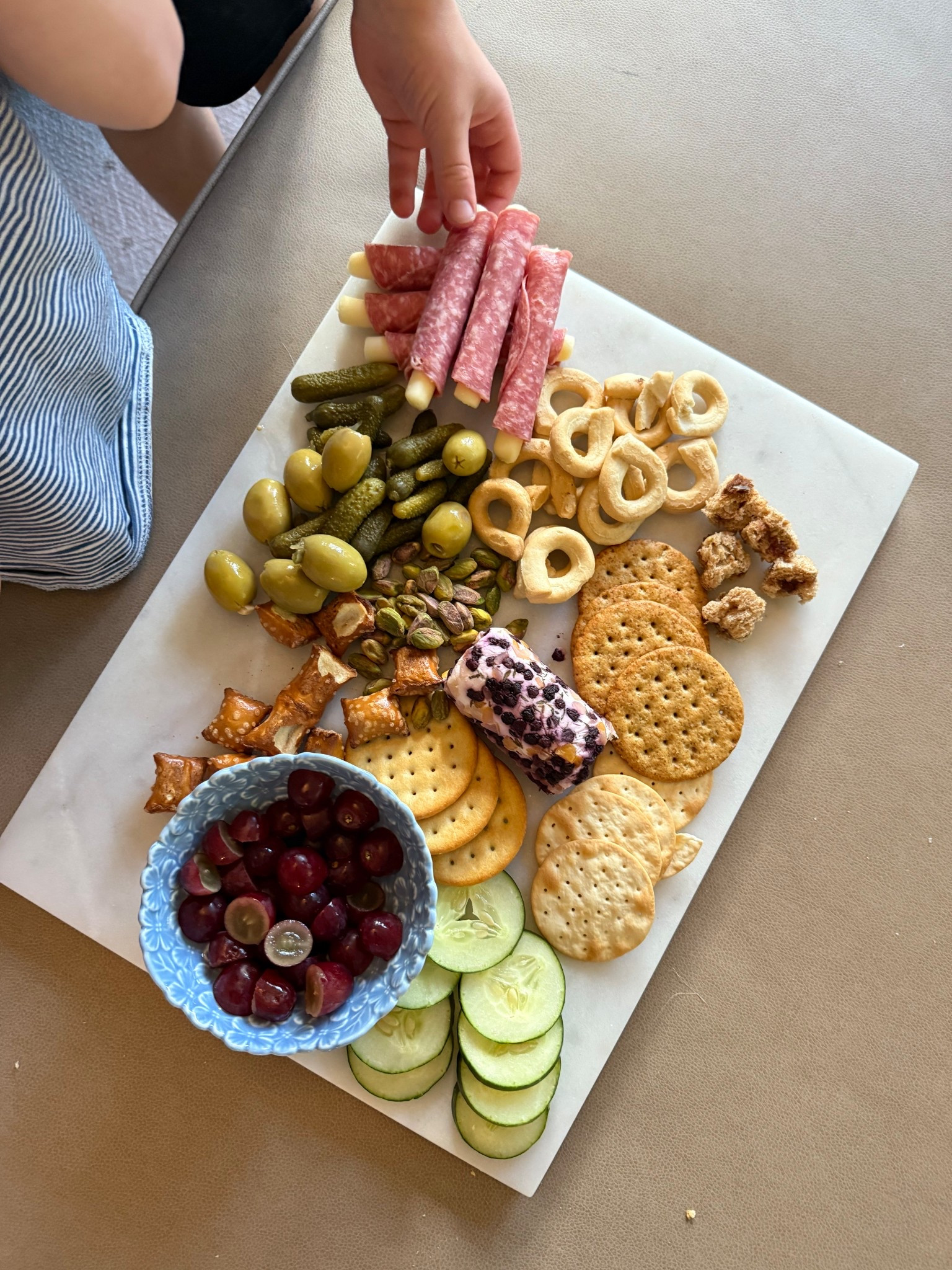 Marble slab for adult dinner parties and kids Sunday night dinners — very heavy and beautiful grey and white marble 

#LTKHome #LTKParties