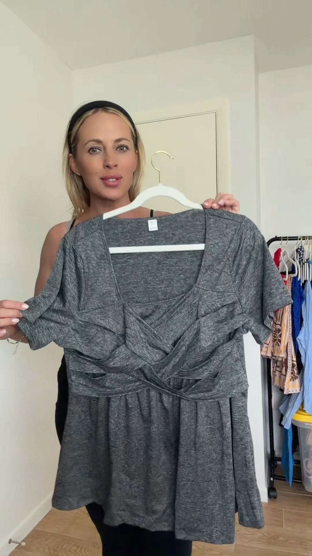 Square neck short sleeve t-shirt. Wearing XL. Great for plus size or pregnancy! 

#LTKPlusSize #LTKBump #LTKootd