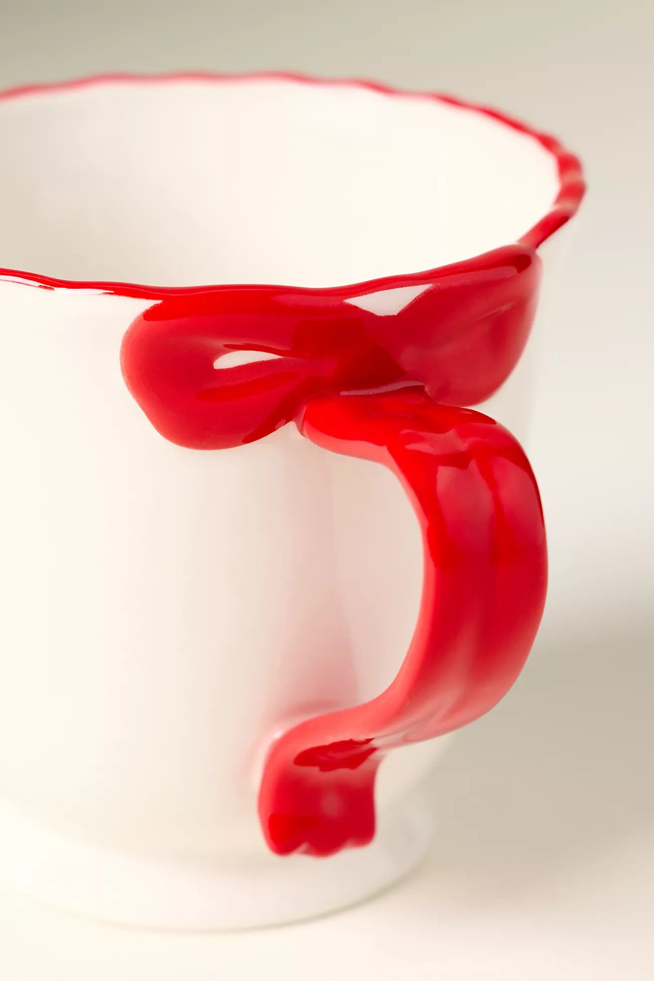 Benedita Bow Stoneware Mug | Anthropologie (US)