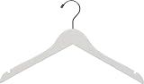 The Great American Hanger Company White Wood Top Hanger, Box of 8 Space Saving 17 Inch Flat Wooden H | Amazon (US)