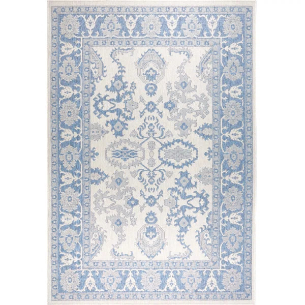 Oriental Area Rug in Gray/Blue | Wayfair North America