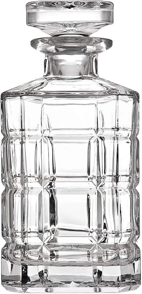 Godinger Plaid Liquor Decanter, Whiskey Decanter, Beer Pint, Barware & Drinkware, 25oz | Amazon (US)