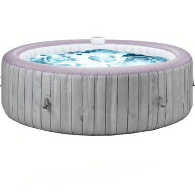 82''Inflatable Hot Tub W/Heating & Filters,Portable Hot Tub For Home Spa,6 Person Round Pool | Wayfair North America