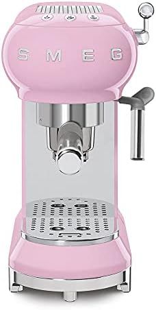 Smeg ECF01RDUS 50s Retro Style Espresso Machine - Pink | Amazon (US)