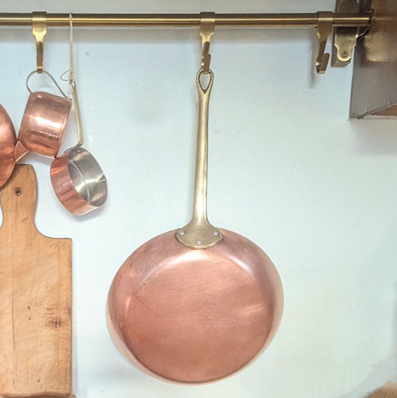Vintage French Copper and Brass Tournus Sauté Pan - Etsy | Etsy (US)