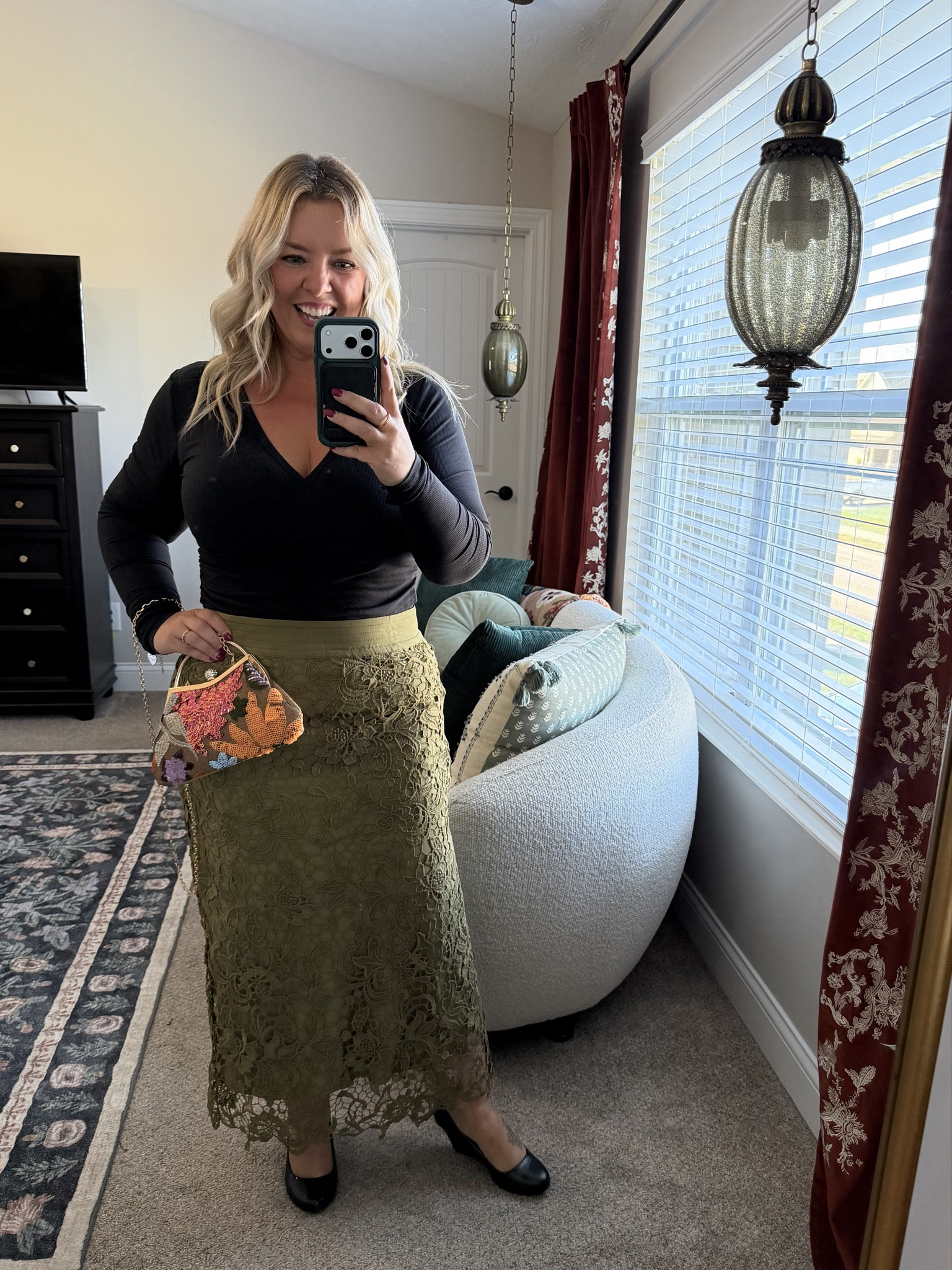 This STUNNER of a lace maxi skirt is so affordable + that sequin bag is only $12! I linked everything from my recent Shein order as I know that site scares some people but I sorted through the not so great stuff to find you all the GREAT ones! Scroll my LTK to see them all styled & remember Shein offers FREE returns so don’t be scared to try them! Wearing my true sz large in all & I’m 5’2” so the skirt is petite friendly! 

#LTKMidsize #LTKPetite #LTKFindsUnder50