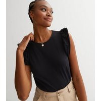 Tall Black Frill Sleeve Top New Look | New Look (UK)