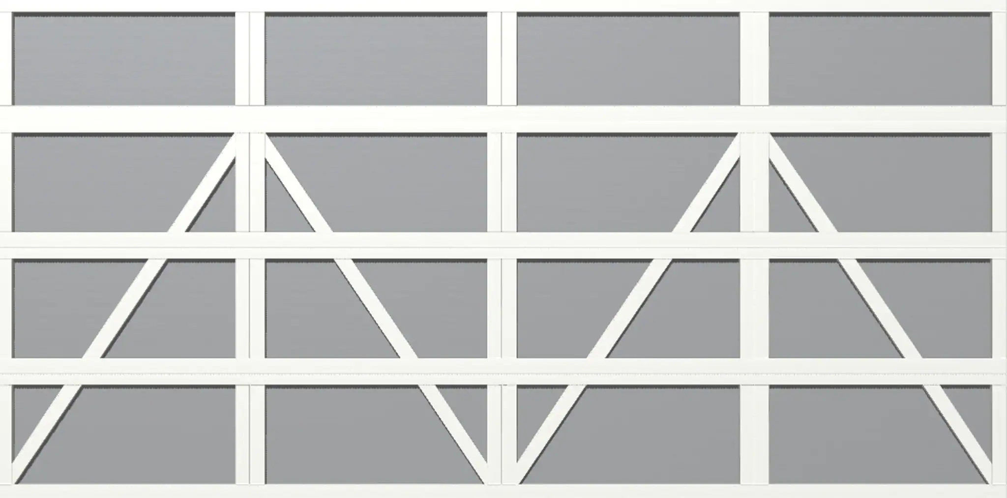 Wayne Dalton Classic Steel Model 9405 16-ft x 8-ft 10 R-Value Insulated White, Gray Double Garage Door one_size | WD9405CHWGY168 | Lowe's