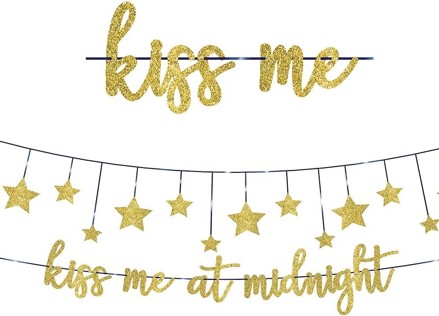 Amscan Glittery Midnight New Year's Eve Banners-12', Pack of 2, Gold | Amazon (US)