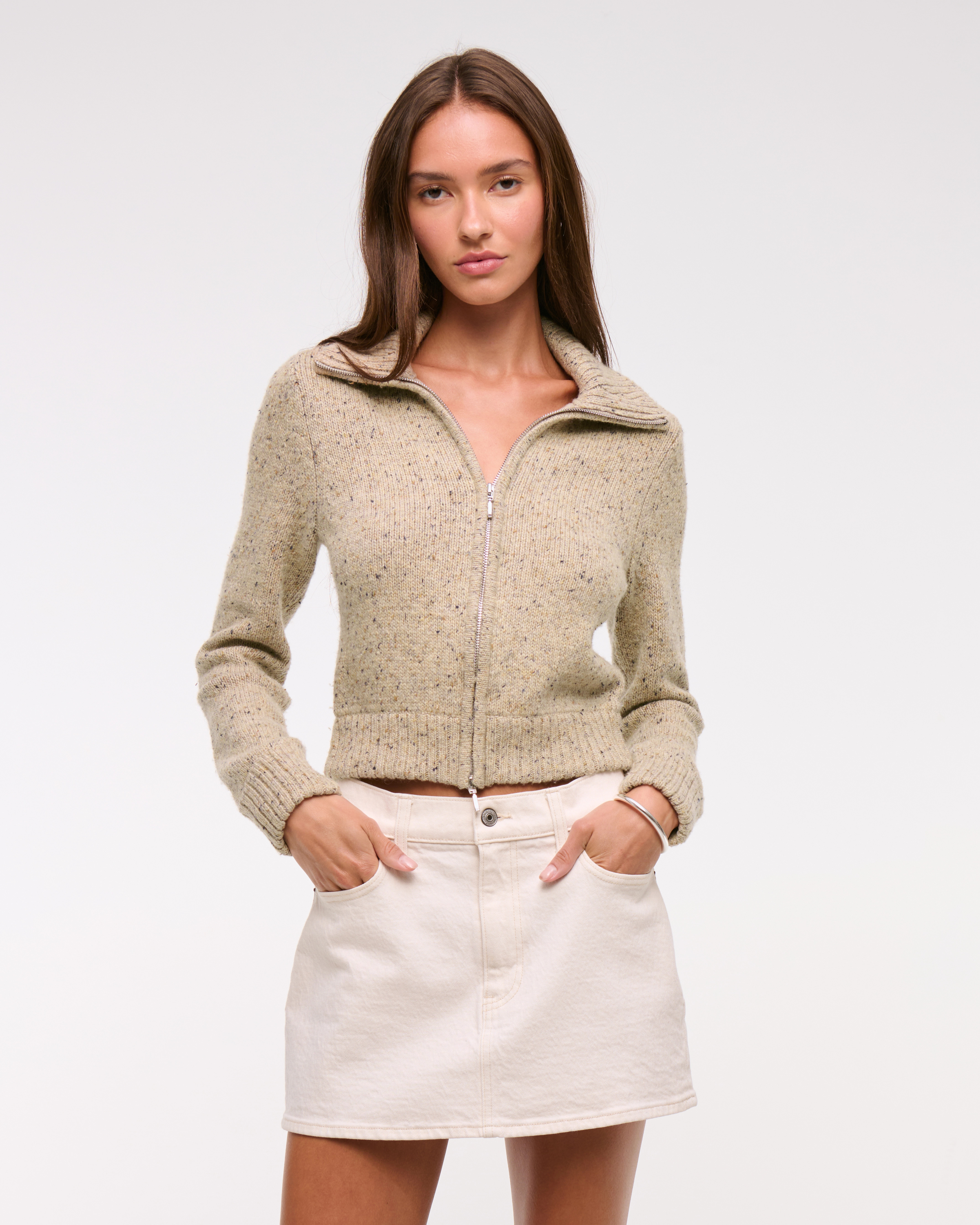 Double Zipper Cardigan | Abercrombie & Fitch (US)