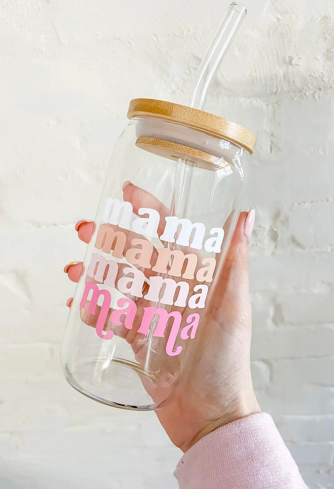 Mama Glass; Iced Coffee Glass; Coffee Cup; Beer Can Glass; Gift for Her - Etsy | Etsy (US)