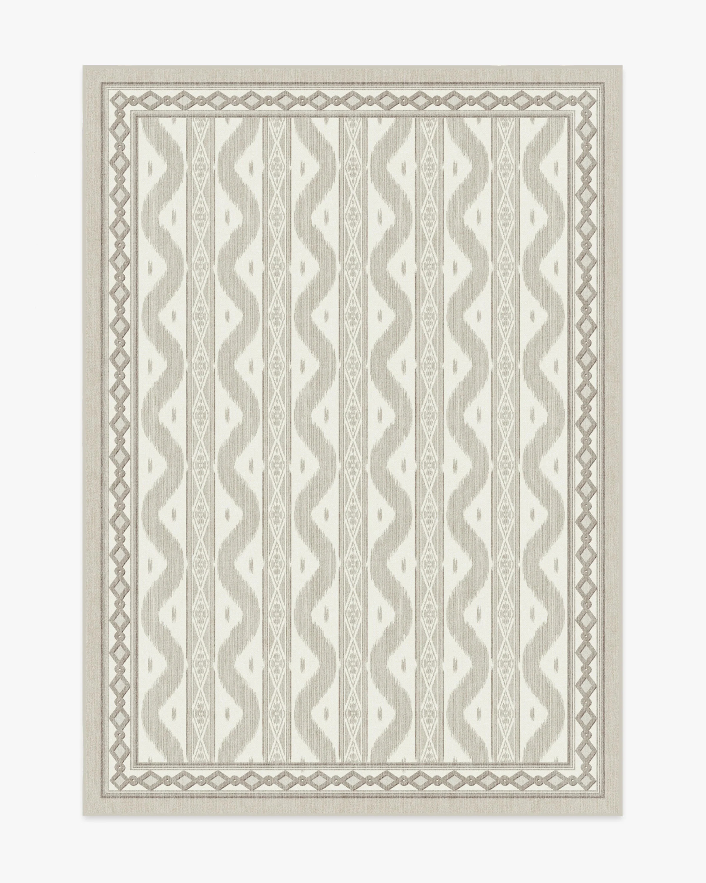Ava Ikat Beige Flatwoven Rug | Ruggable