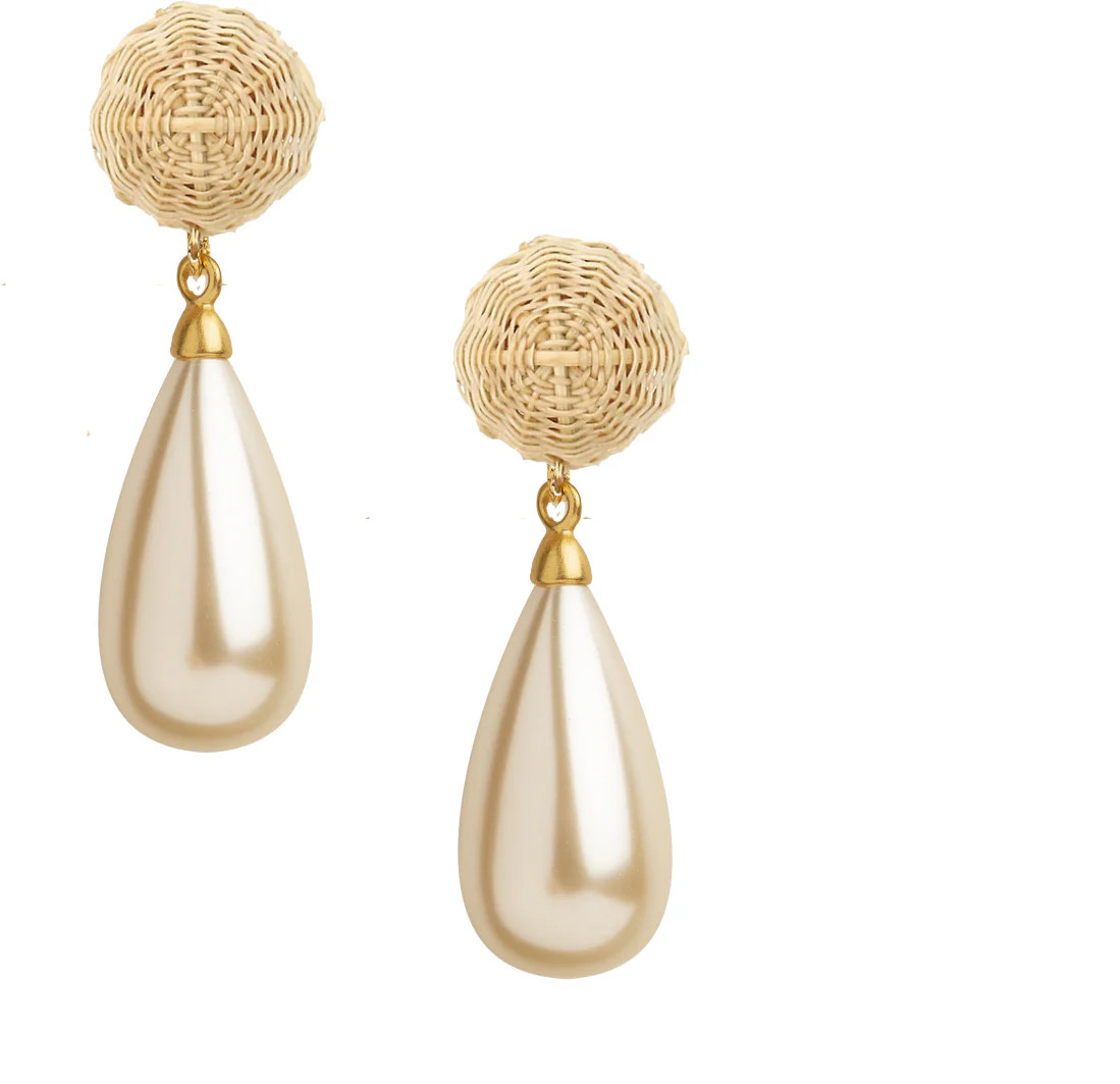 Rattan Pearl Drops | Neely Phelan