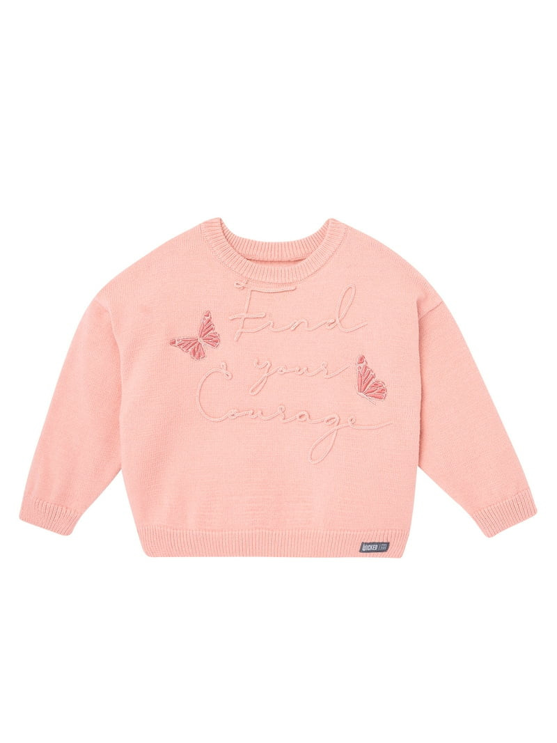 Modern Moments Toddler Girl Wicked Affirmation Sweater, Sizes 12 Months - 5T | Walmart (US)