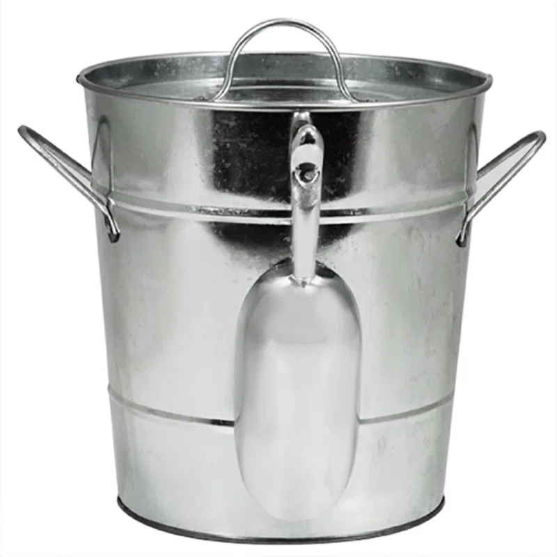 Country Home Galvanized Steel Ice Bucket | Wayfair North America