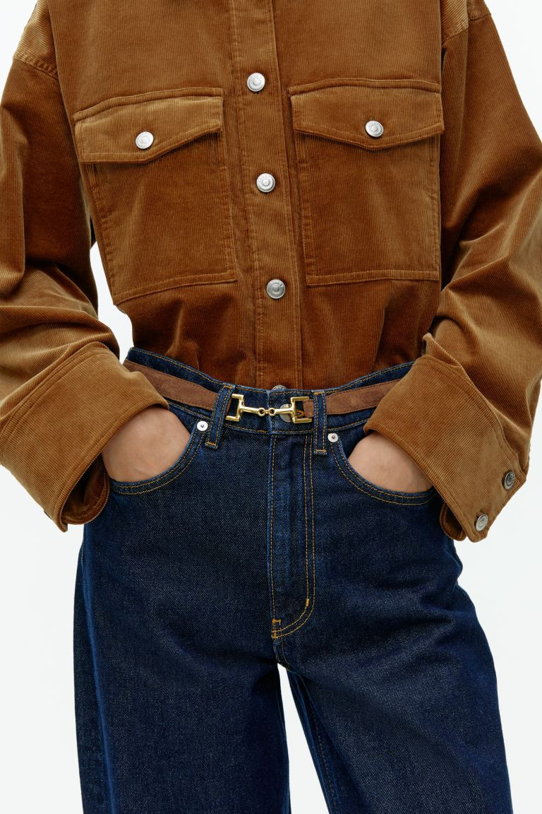 Horsebit Buckle Leather Belt - Brown - Ladies | H&M GB | H&M (UK, MY, IN, SG, PH, TW, HK)