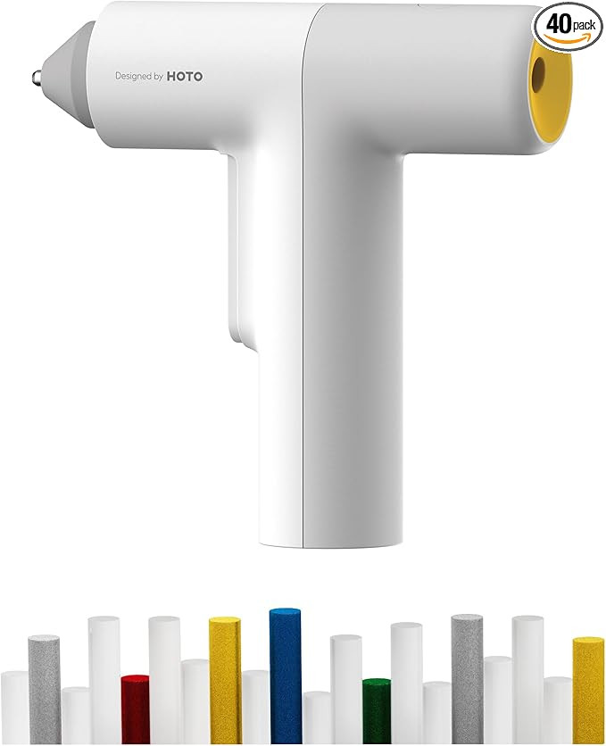 HOTO Cordless Hot Glue Gun Kit – 40 Glue Sticks, 30s Fast Preheating, 3000mAh, Dual Anti-Scald ... | Amazon (US)