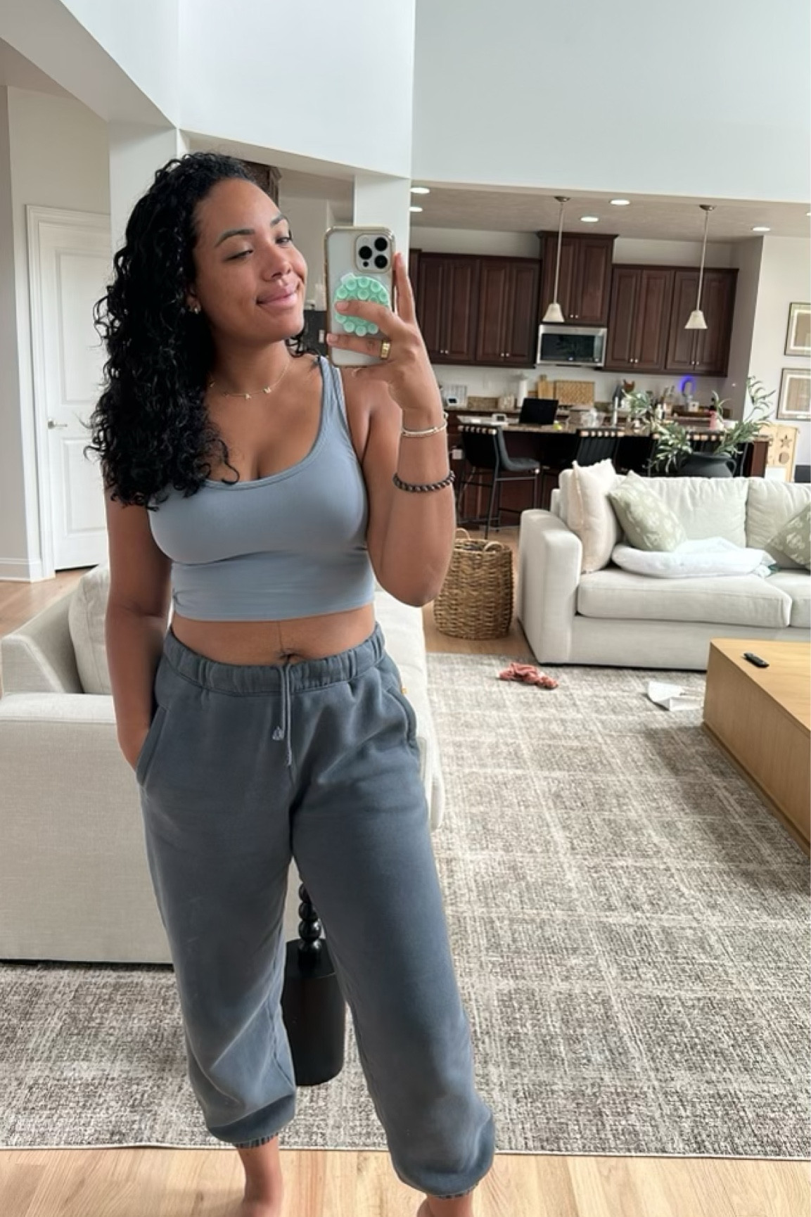 Cozy outfit of the day heading into the weekend. These sweats are the best and come in lots of different colors - currently on sale too!

#LTKFindsUnder50 #LTKStyleTip #LTKFindsUnder100