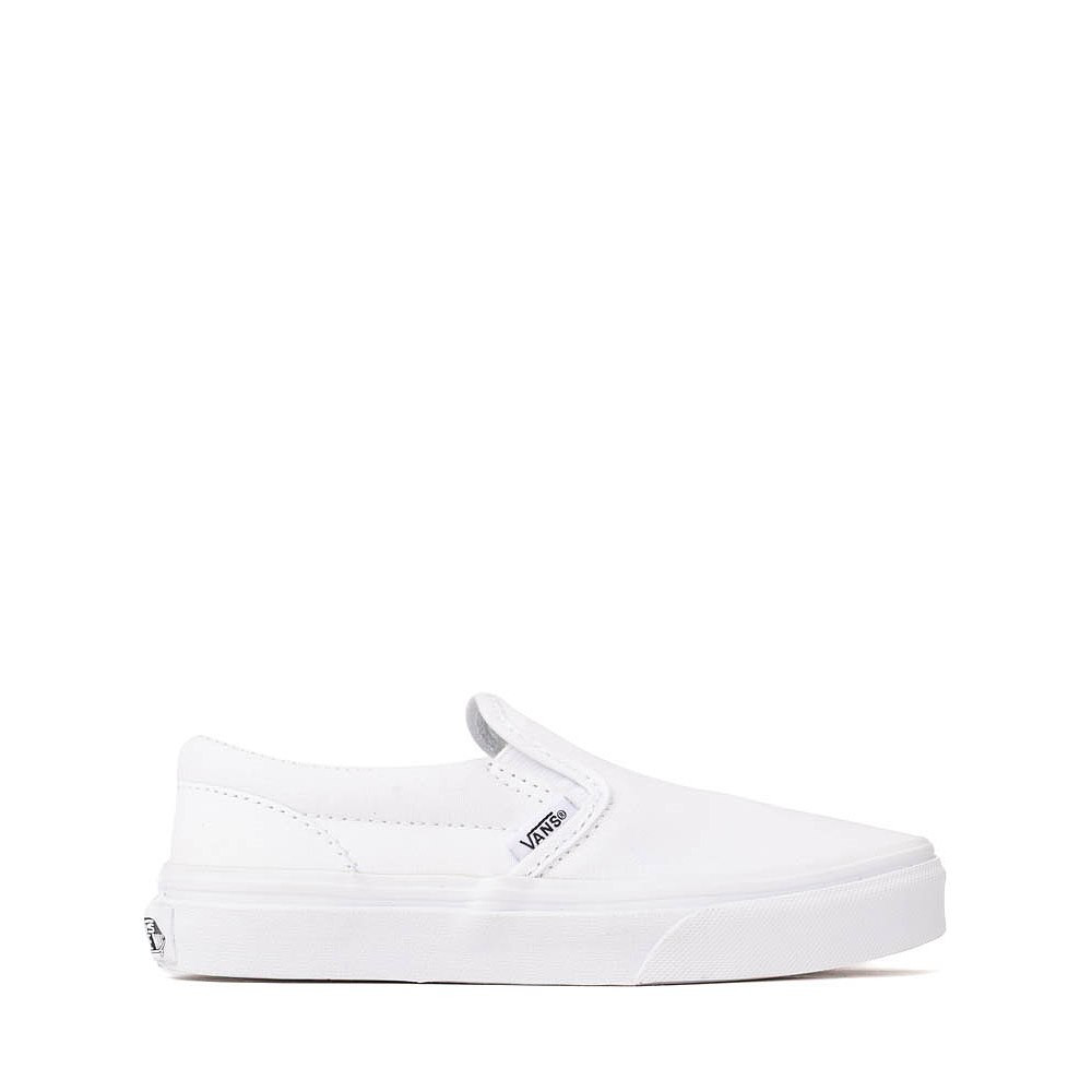 Vans Slip On Skate Shoe - Little Kid - White Monochrome | Journeys