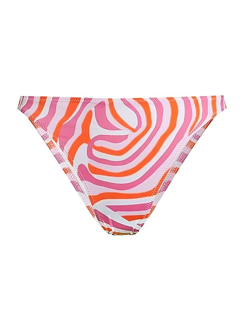 The Elsa Abstract Zebra Print Bikini Bottom | Saks Fifth Avenue