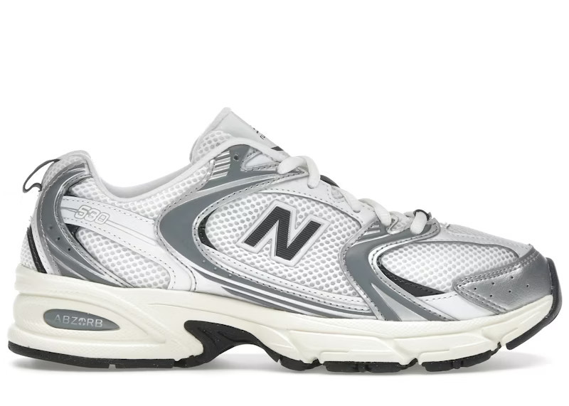 Men's New Balance 530 Sneakers in Silver Metallic/Black Cement | StockX