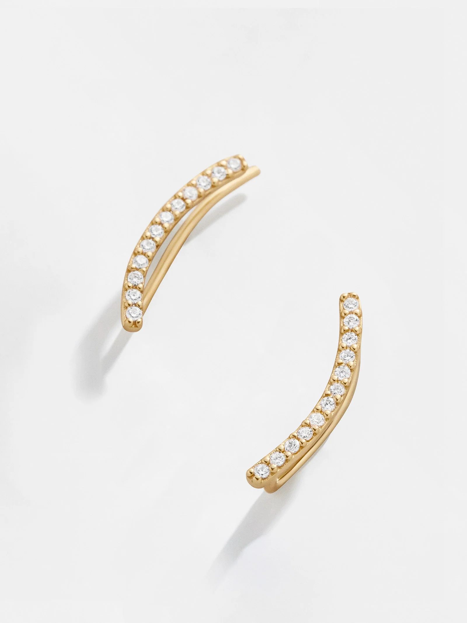Adira 18K Gold Earrings - Clear | BaubleBar (US)