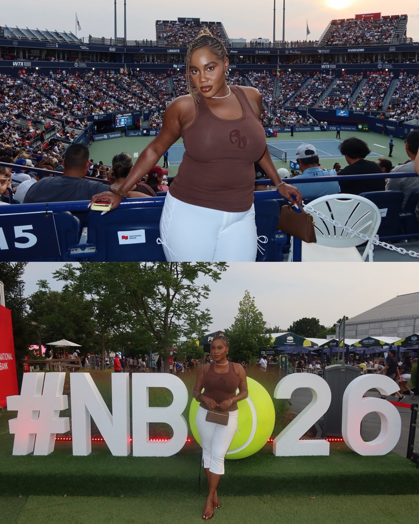 here with Tennis Canada for my first NBO Toronto tennis tournament. this was my fit check 🤎🎾🤏🏾☕️

#LTKcanada #LTKsummer #LTKstyletip