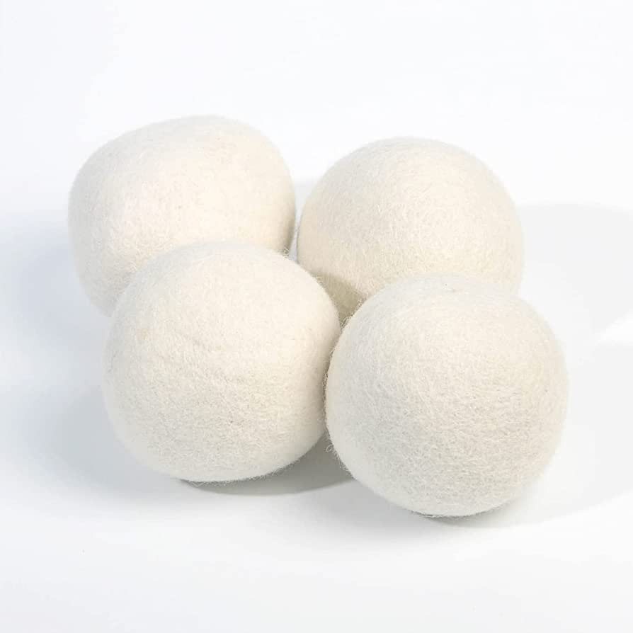 Organic Wool Dryer Balls, Natural Laundry Balls Zero Chemicals Fabric Softener Reusable Wool Drye... | Amazon (US)