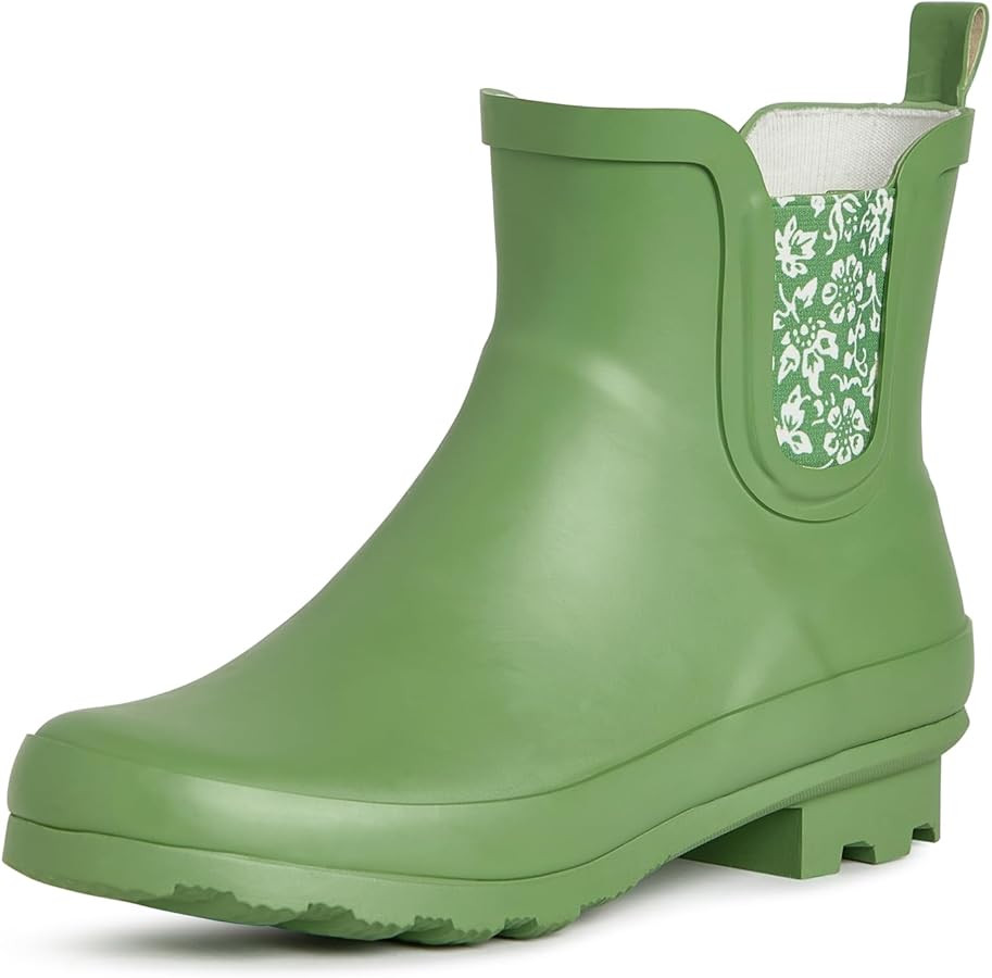 Laura Ashley Women's Waterproof Mid Cut Rain Boots | Amazon (US)