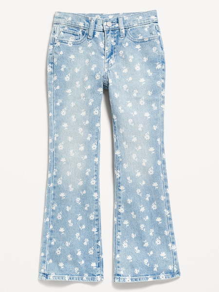 High-Waisted Printed Flare Jeans for Girls | Old Navy (CA)