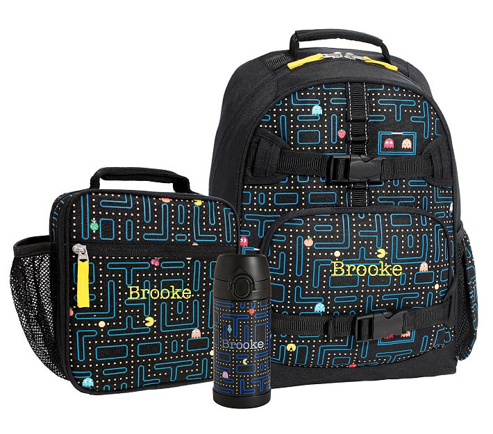 Mackenzie Pac-Man Glow-in-the-Dark Backpack & Lunch Bundle, Set of 3 | Pottery Barn Kids